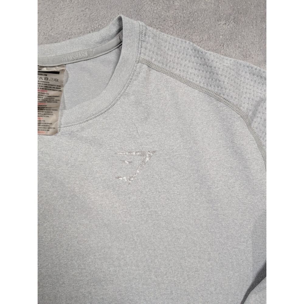 Gymshark T Shirt Mens Large Gray Long Sleeve Activewear Performance Training - Picture 3 of 10